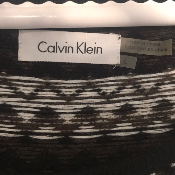 “CALVIN KLEIN” NWT Black and White Sweater Dress. - Picture 6 of 12